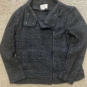 Ann Taylor Loft Small Petite Gray Knit Jacket